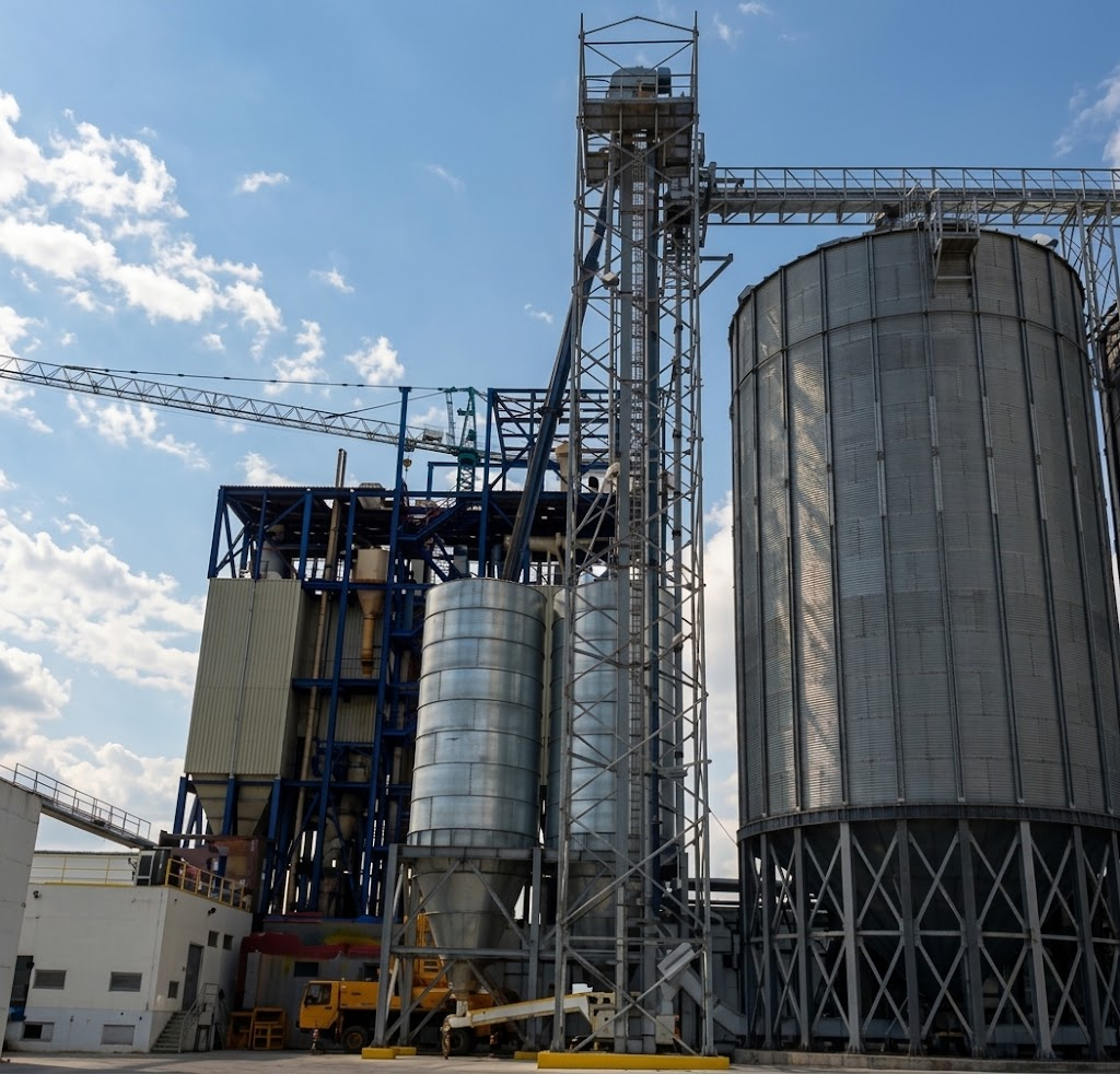 Silos et complexe industriel